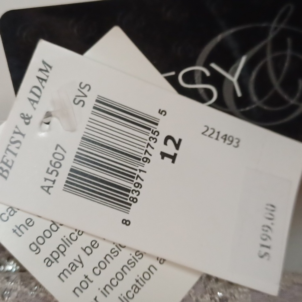 Betsy Adam NWT, made in USA, prom, bridal or special event dress Sz. 12. - Picture 9 of 9